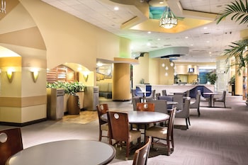Sitting area in hotel lobby at Ocean Walk Resort