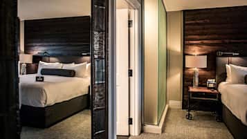 Luxe beddengoed, een minibar, een kluis op de kamer, een bureau