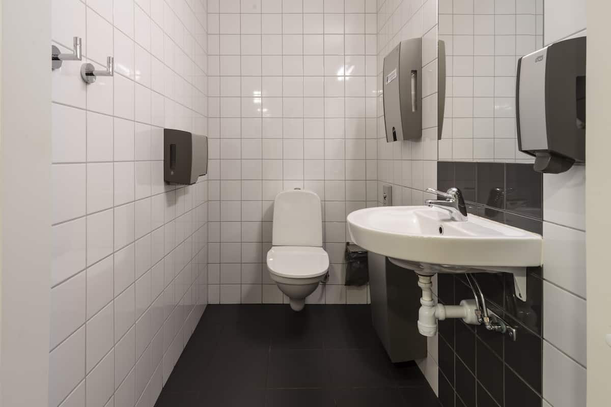 quadruple room, shared bathroom (in corridor) | bathroom | hair dryer, towels