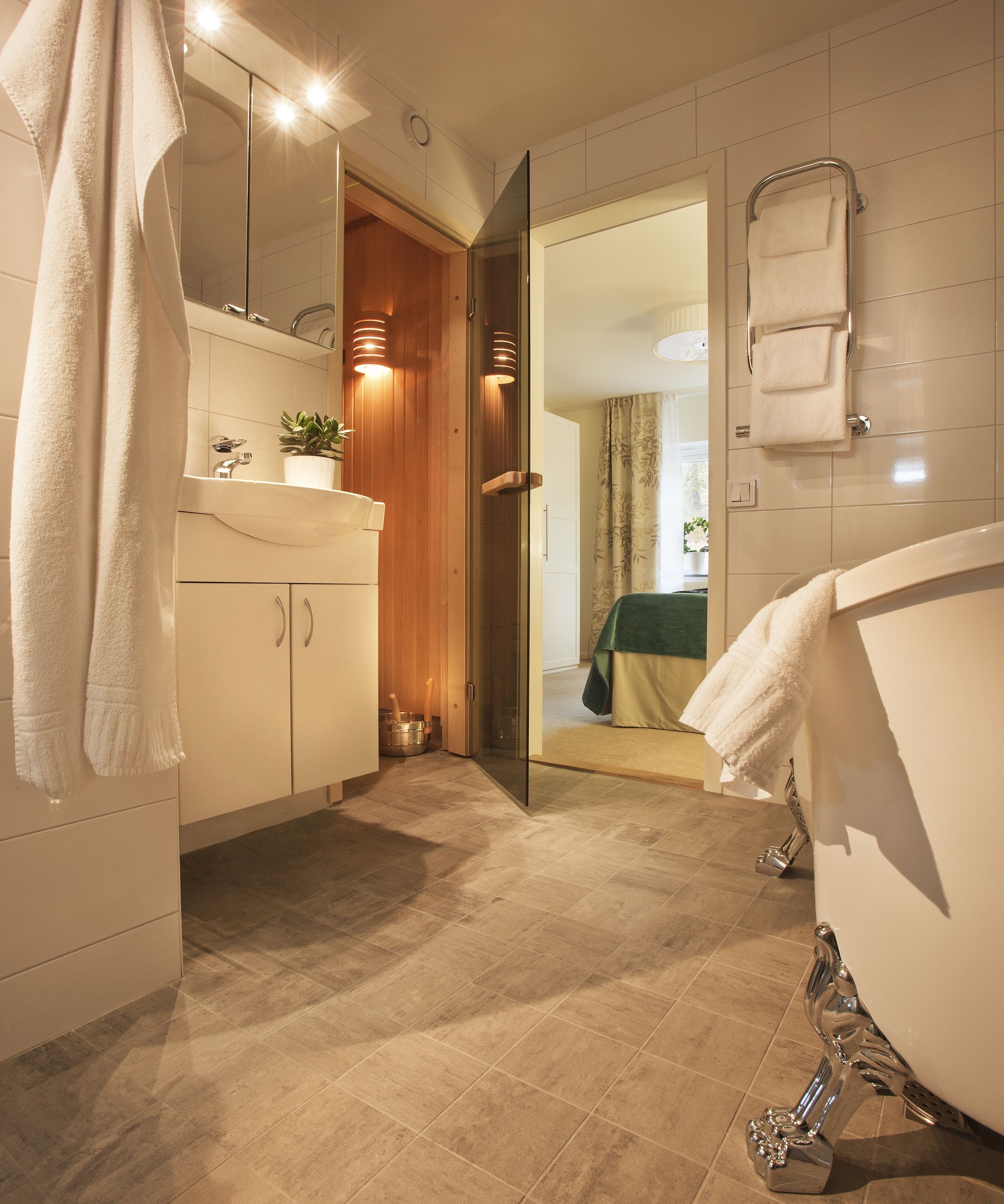 apartment, sauna | bathroom | hair dryer, towels