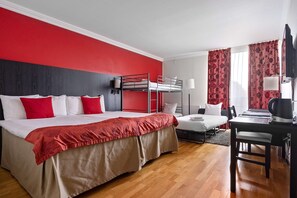 In-room safe, desk, laptop workspace, blackout curtains
