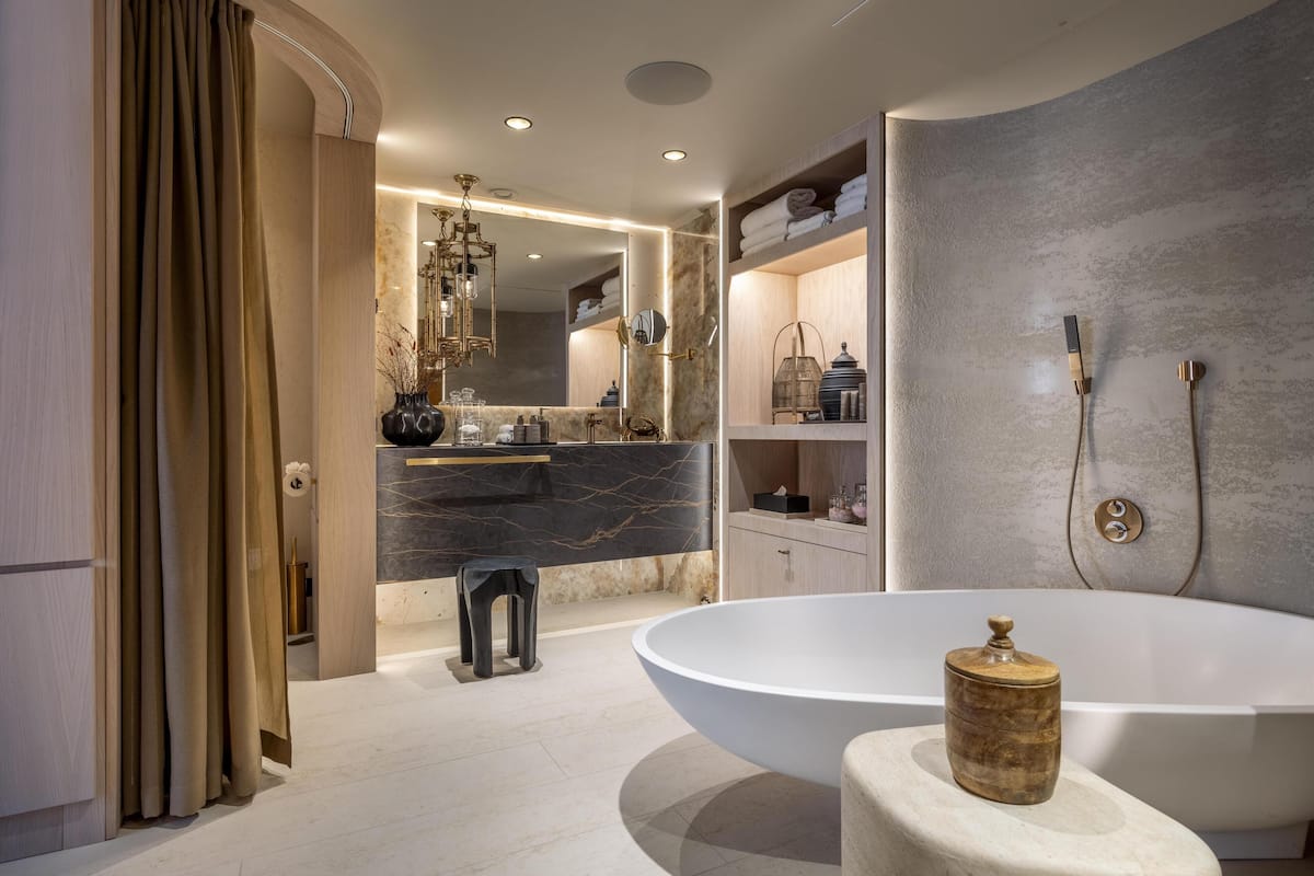 free toiletries, hair dryer, towels