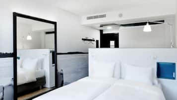 Biancheria da letto di alta qualità, materassi in memory foam, minibar