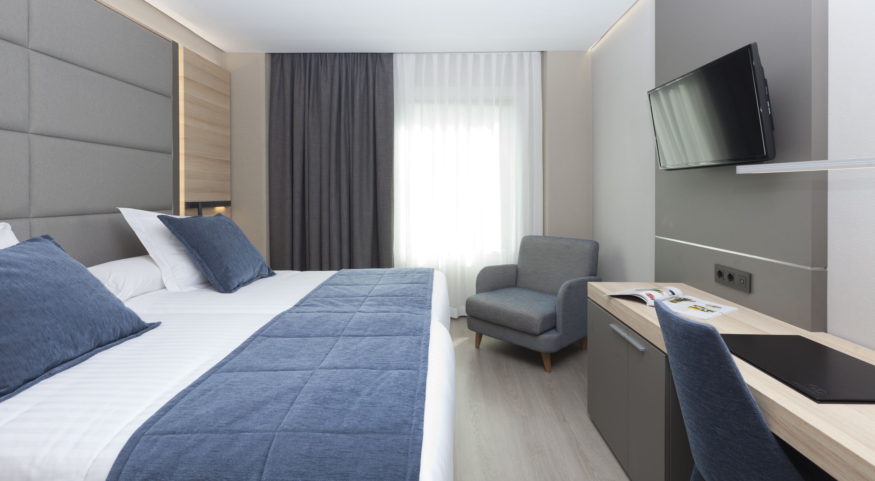 In-room safe, desk, blackout curtains, soundproofing