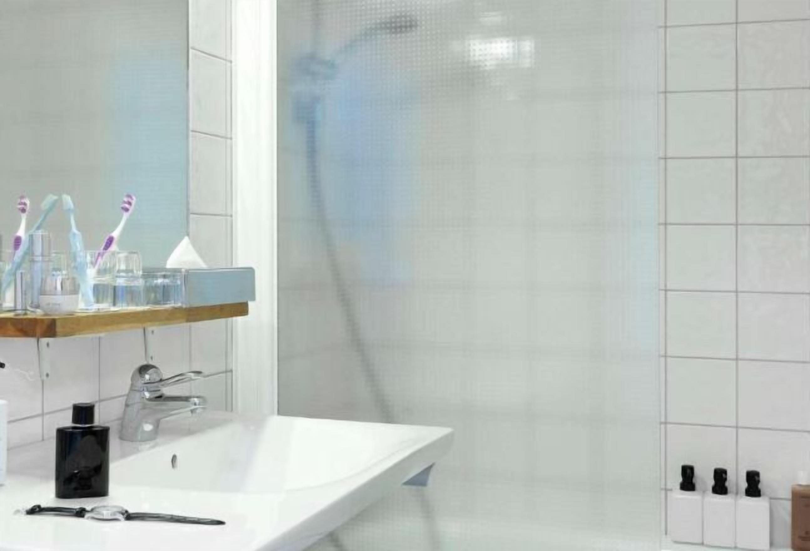 Bathroom | Shower, hair dryer, towels