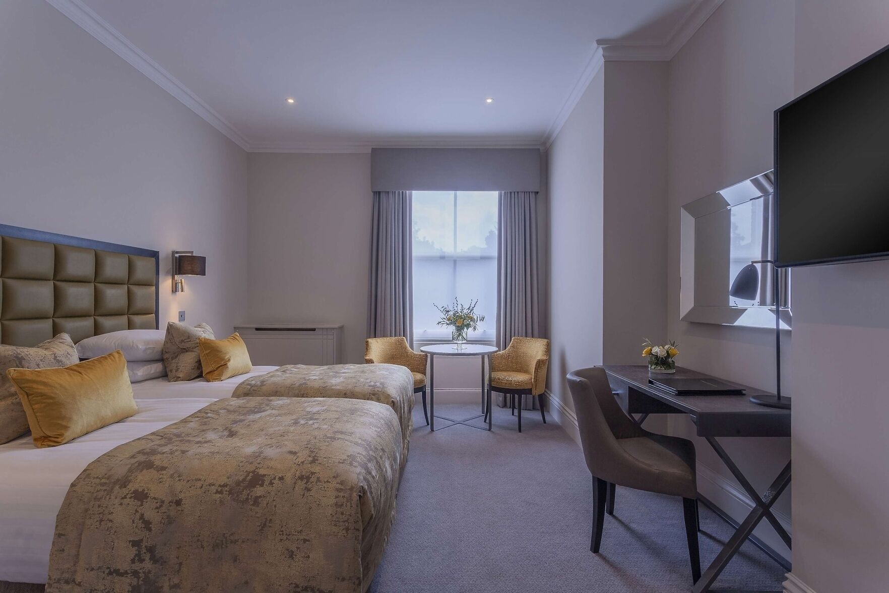Hypo-allergenic bedding, in-room safe, individually decorated