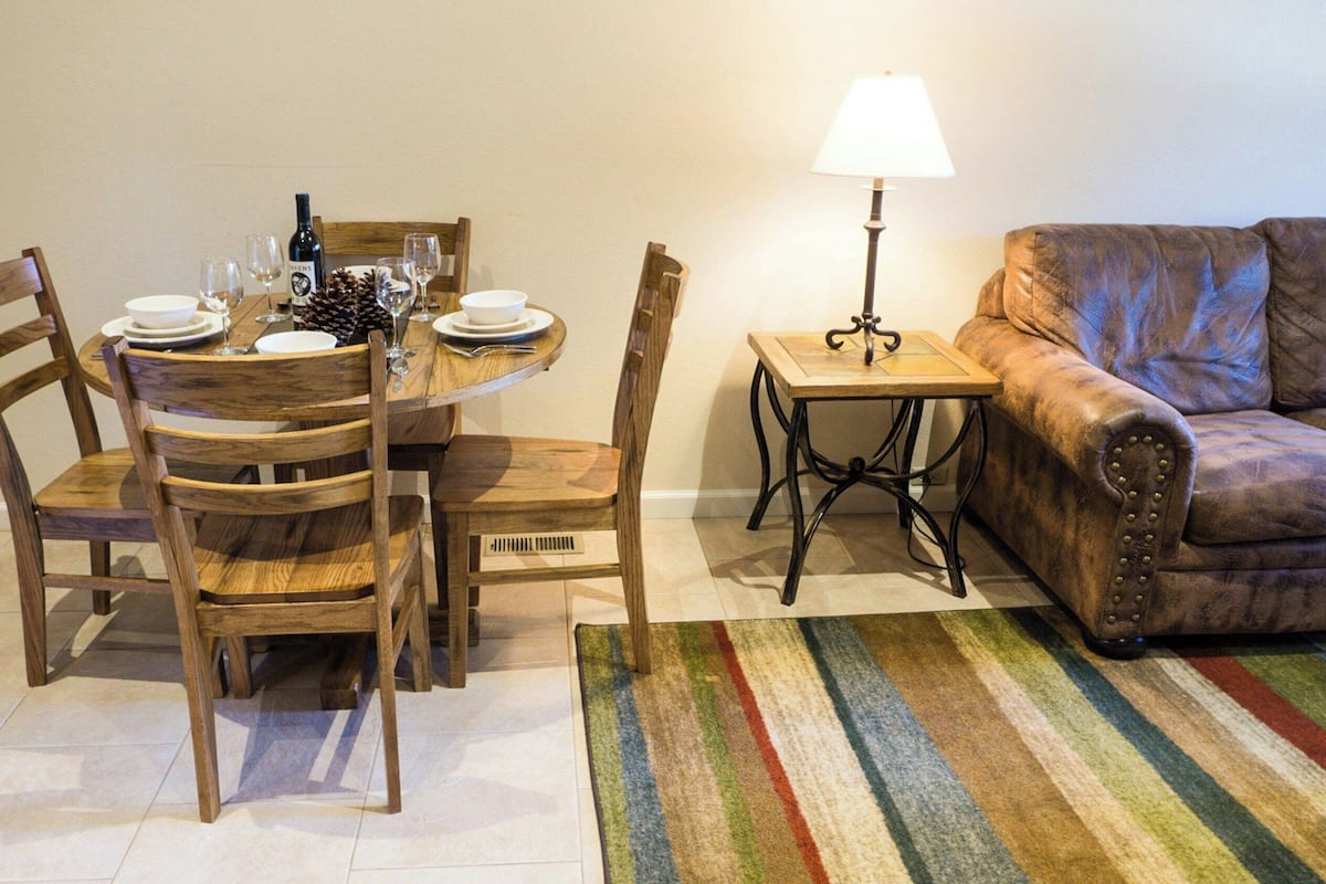 Condo, 2 Bedrooms, 2 Bathrooms (Ski Trails) | Living area | 30-inch TV with cable channels, DVD player