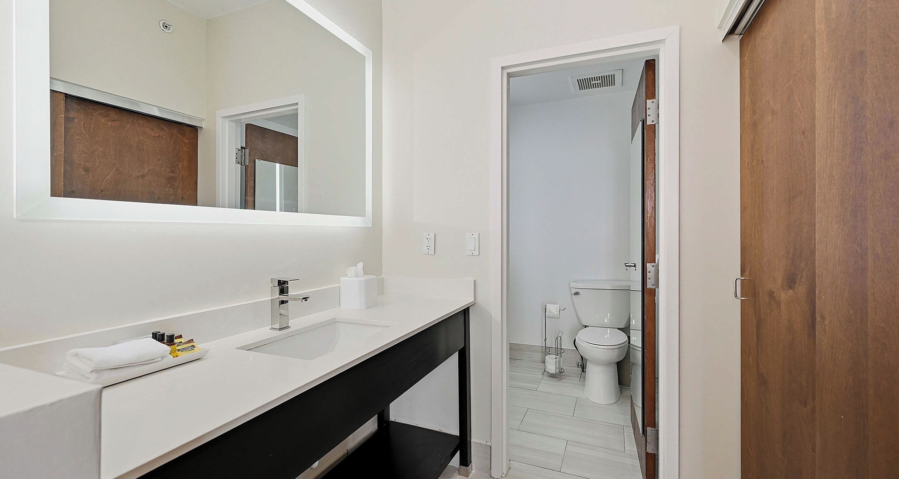 Suite, 1 King Bed, Non Smoking, Kitchen (Full Kitchen) | Bathroom | Shower, rainfall showerhead, free toiletries, hair dryer