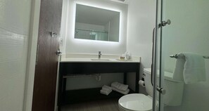 Standard Room, 2 Queen Beds, Non Smoking, Kitchenette | Bathroom | Shower, rainfall showerhead, free toiletries, hair dryer - Best Western Plus Hannaford Inn & Suites (Cincinnati)
