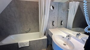Hair dryer, towels