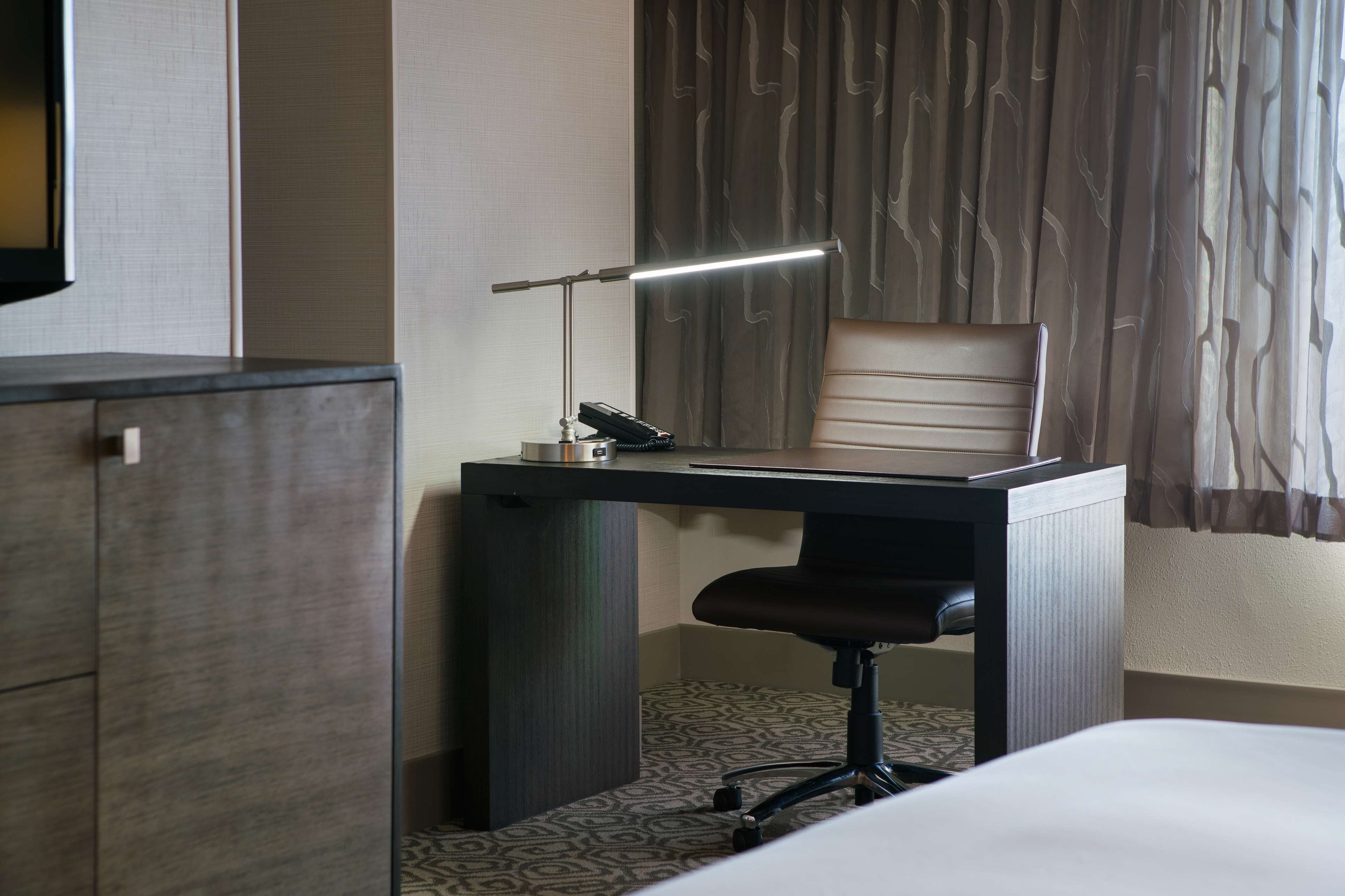 in-room safe, desk, blackout curtains, iron/ironing board