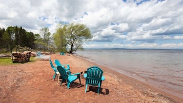 Private beach, fishing