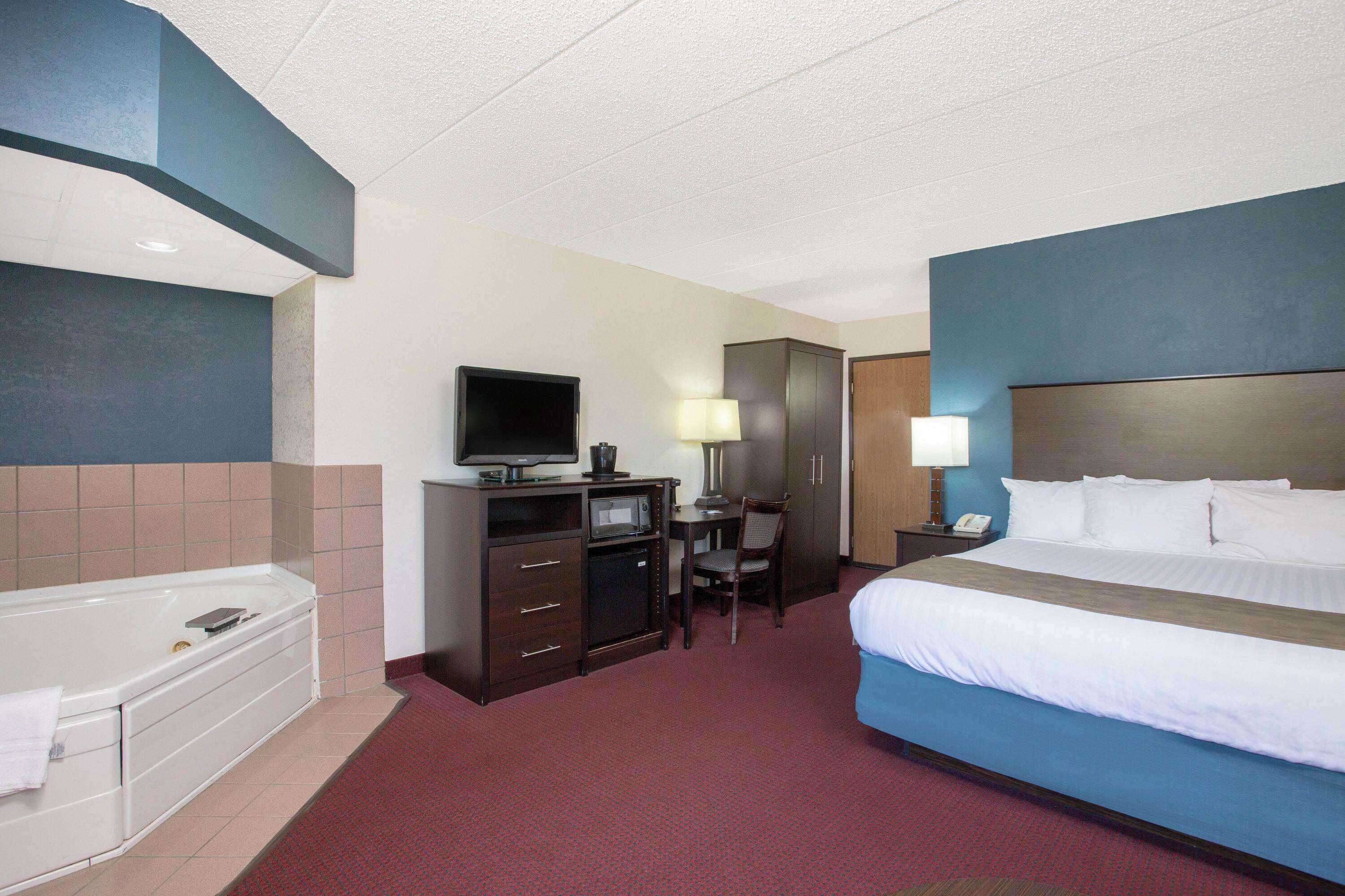 desk, blackout curtains, soundproofing, iron/ironing board