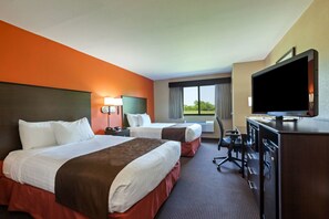 Deluxe Room, 2 Queen Beds, Non Smoking | Desk, blackout drapes, soundproofing, iron/ironing board - AmericInn by Wyndham Algona (Algona)