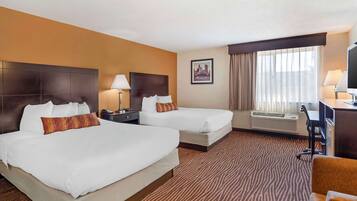 Standard Room, 2 Queen Beds, Non Smoking | Hypo-allergenic bedding, in-room safe, laptop workspace, blackout drapes