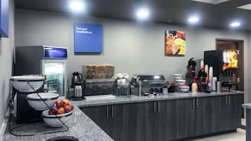 Free daily buffet breakfast