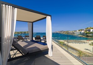 Indoor pool, 2 outdoor pools, open 10 AM to 6:30 PM, pool umbrellas