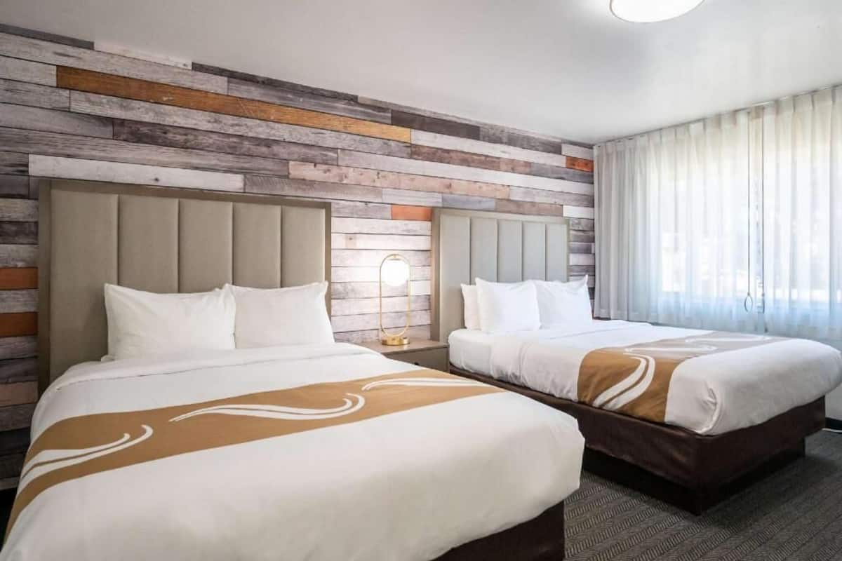 Blackout curtains, iron/ironing board, free cots/infant beds