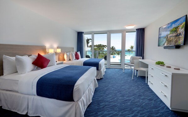 Premium Studio, 2 Double Beds, Lanai