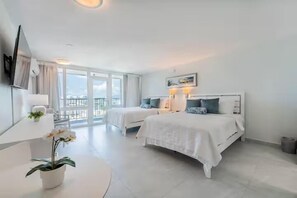 Superior Studio, 2 Double Beds | 1 bedroom, in-room safe, laptop workspace, blackout curtains