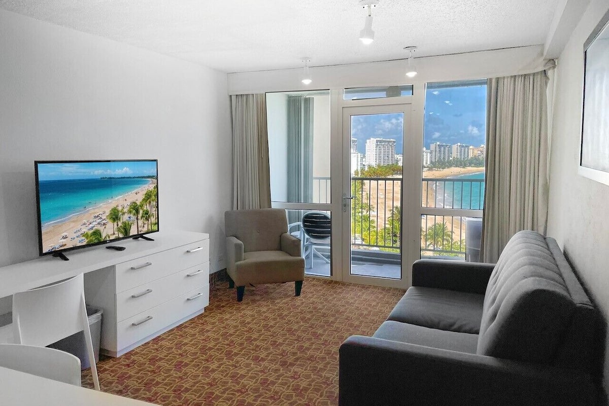 One Bedroom Suite Ocean View | In-room safe, desk, blackout drapes, iron/ironing board