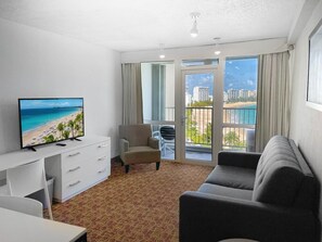 One Bedroom Suite Ocean View | In-room safe, desk, blackout drapes, iron/ironing board