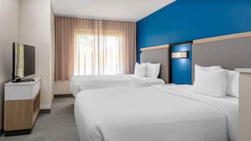 In-room safe, desk, laptop workspace, blackout drapes