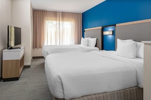 In-room safe, desk, laptop workspace, blackout curtains