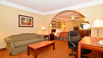 Standard Suite, 1 King Bed, Non Smoking, Refrigerator & Microwave | Desk, iron/ironing board, free WiFi, bed sheets