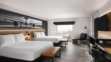 Standard Room, 2 Queen Beds, Refrigerator, City View