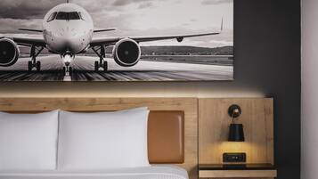 In-room safe, desk, laptop workspace, blackout drapes