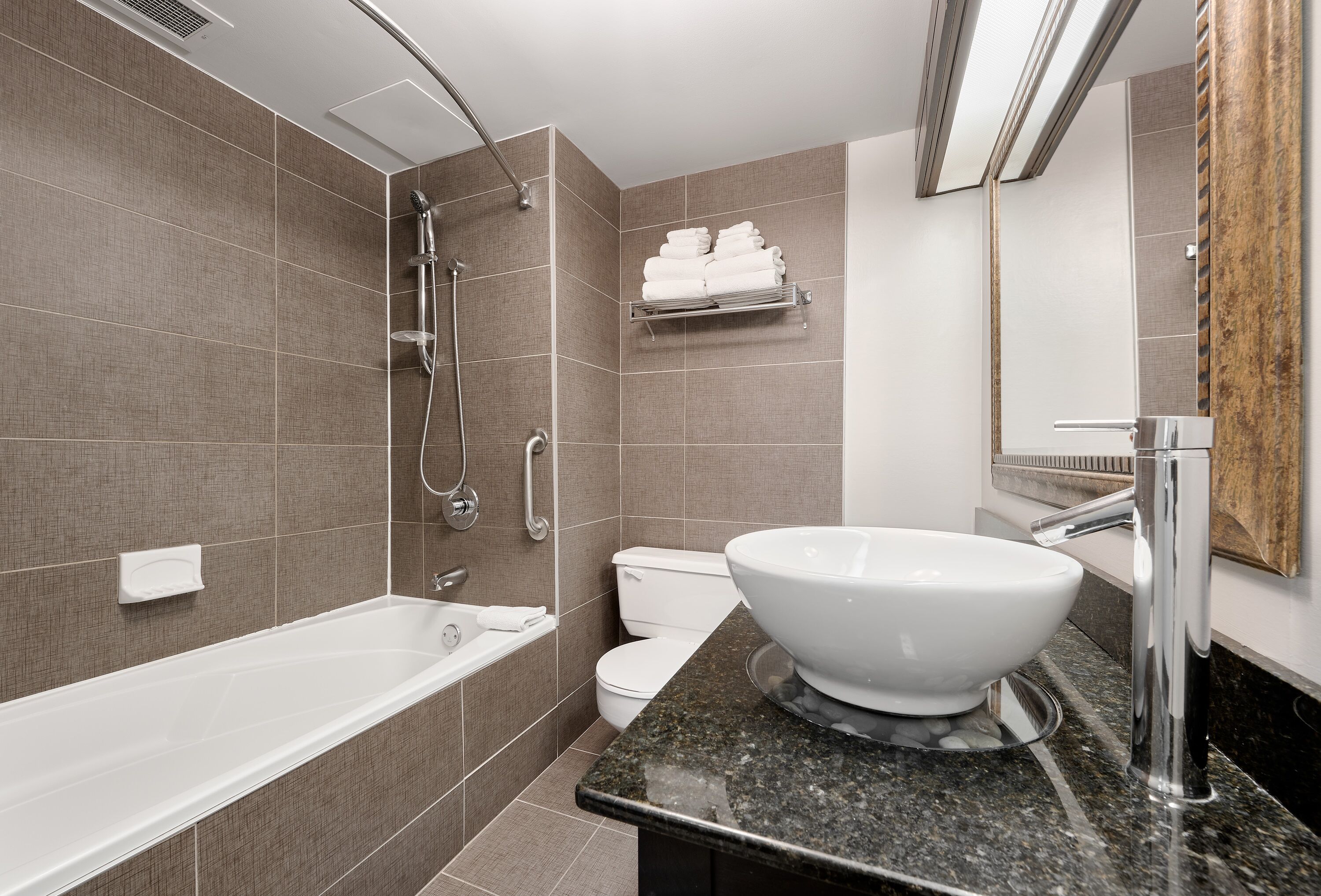signature room, 2 double beds, non smoking | bathroom | combined shower/bathtub, eco-friendly toiletries, hair dryer, towels