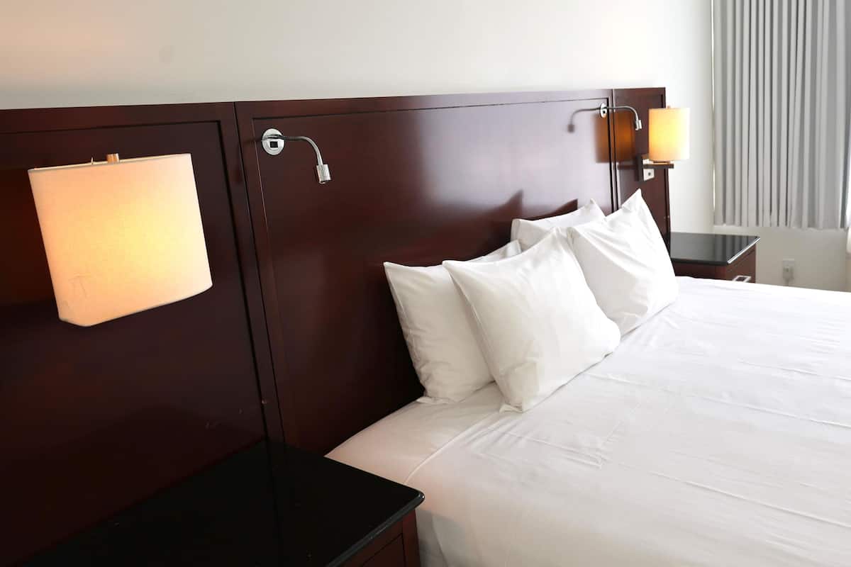Classic Room, 1 King Bed | Hypo-allergenic bedding, desk, laptop workspace, iron/ironing board