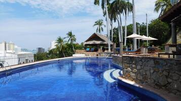 Outdoor pool, a rooftop pool