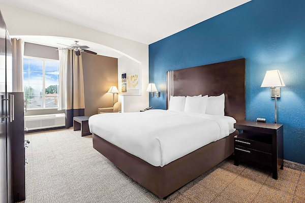 Suite, 1 King Bed, Accessible, Non Smoking | Blackout drapes, iron/ironing board, free cribs/infant beds, free WiFi