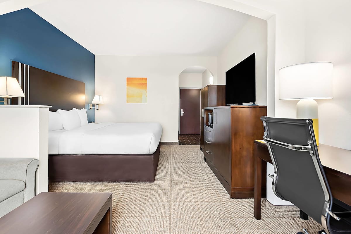 Suite, 1 King Bed with Sofa bed, Non Smoking | Blackout drapes, iron/ironing board, free cribs/infant beds, free WiFi