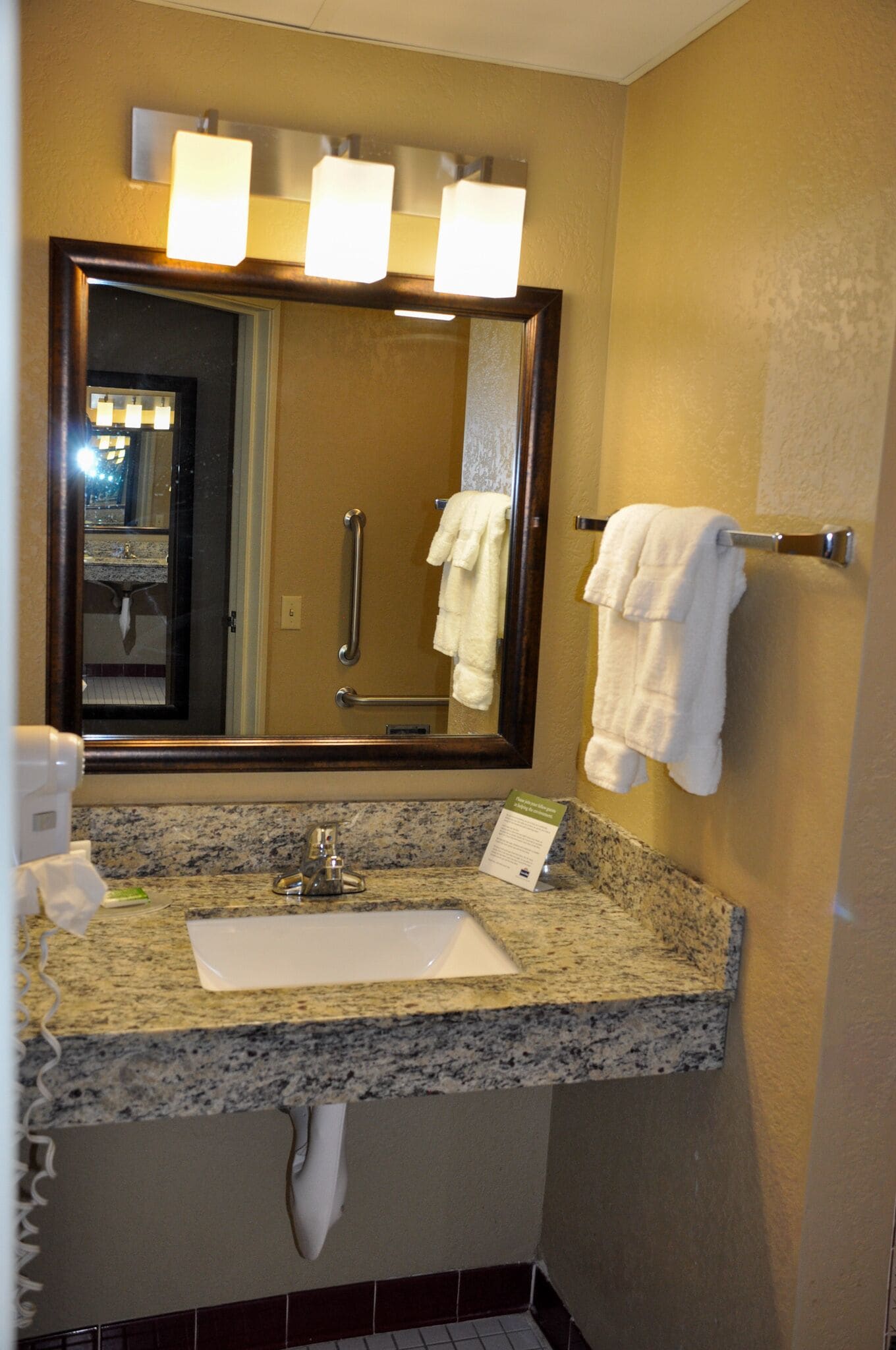 room, 2 double beds, accessible, non smoking (mobility) | bathroom | combined shower/bathtub, hair dryer, towels, soap