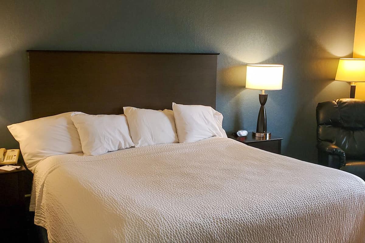 room, 1 king bed, non smoking | desk, laptop workspace, blackout curtains, iron/ironing board