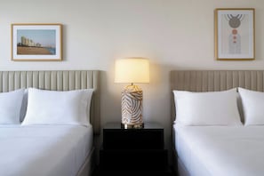 Premium bedding, pillowtop beds, in-room safe, desk