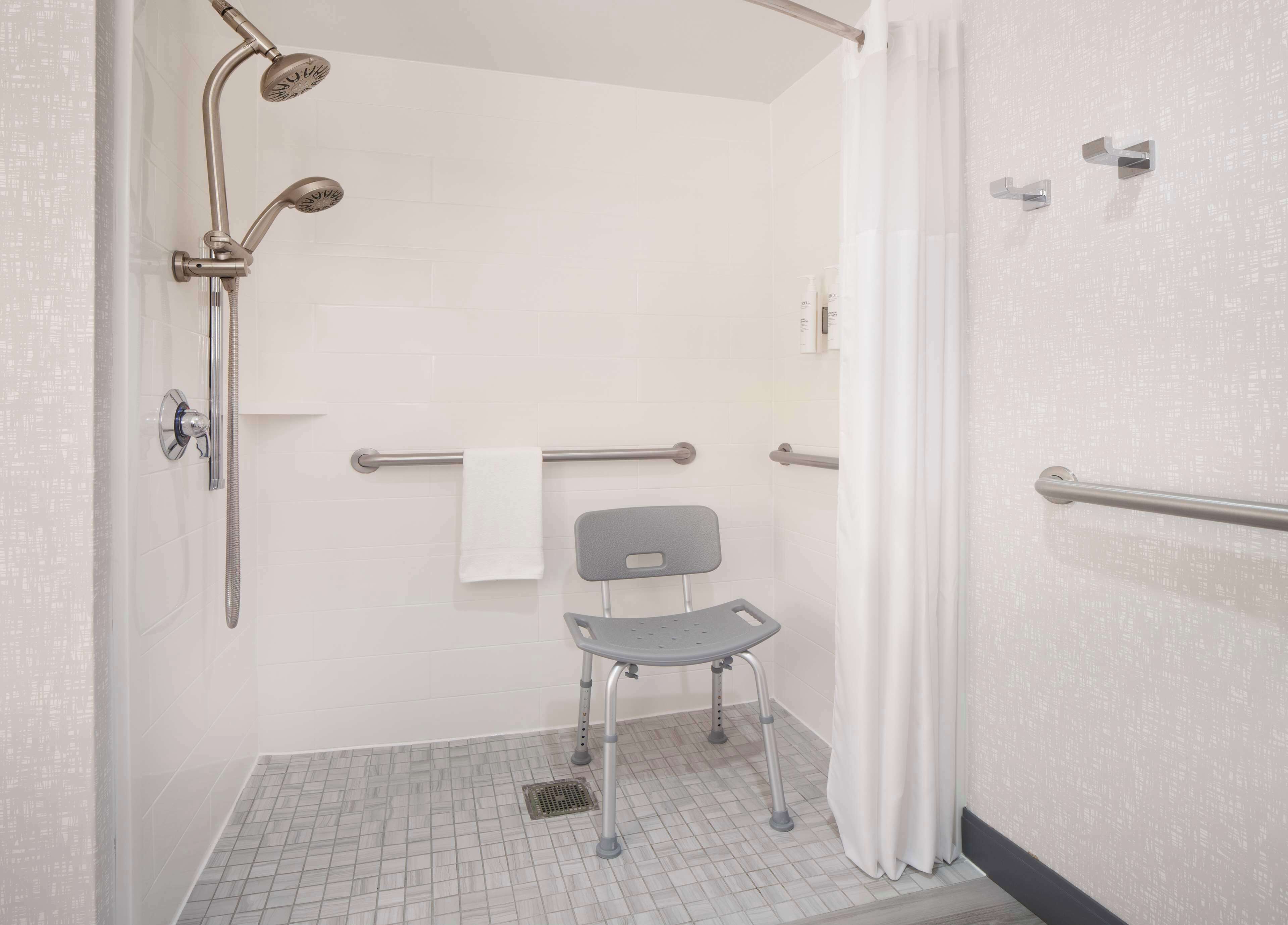 room, 2 queen beds, accessible, non smoking | bathroom shower