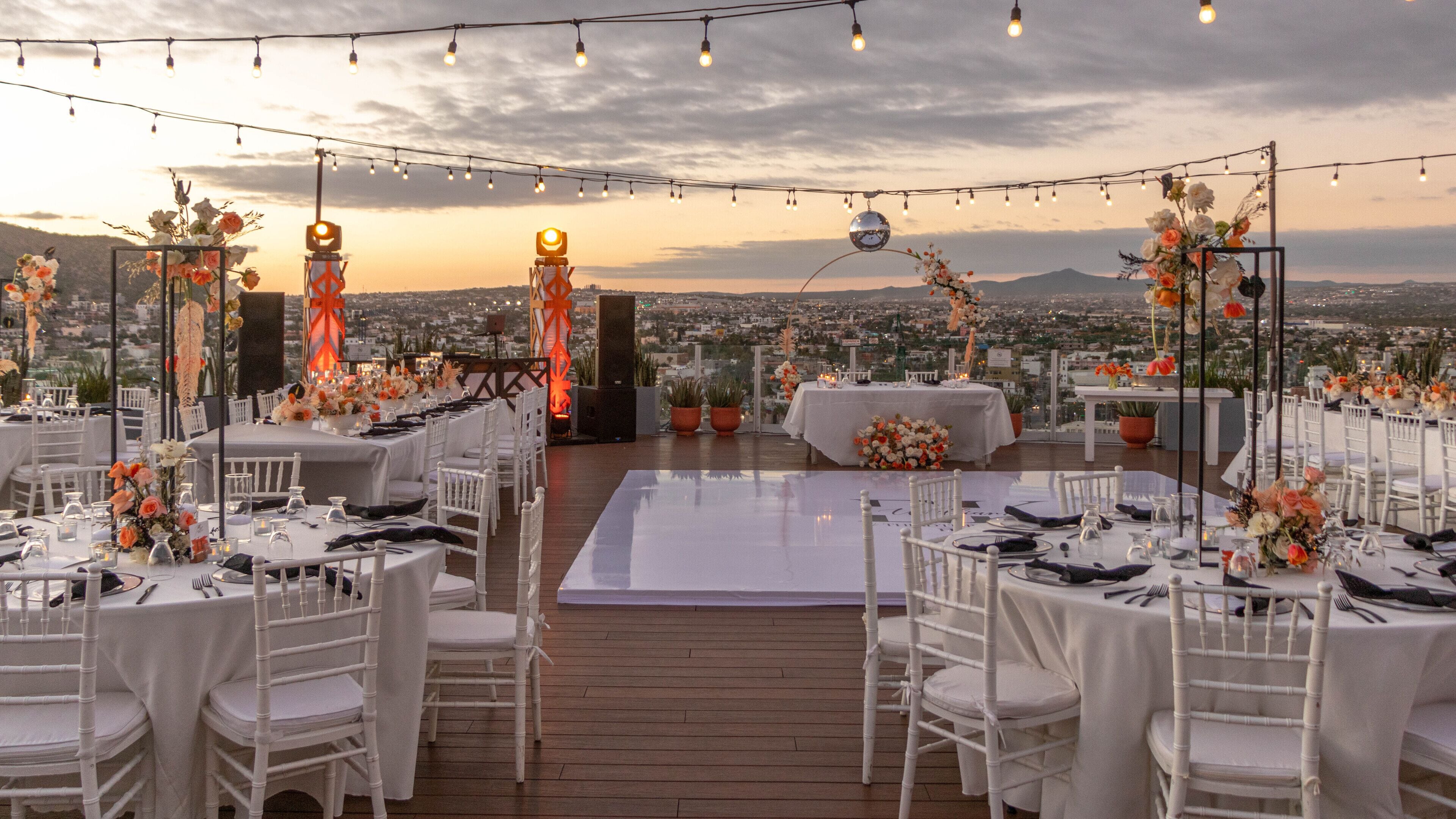 outdoor wedding area