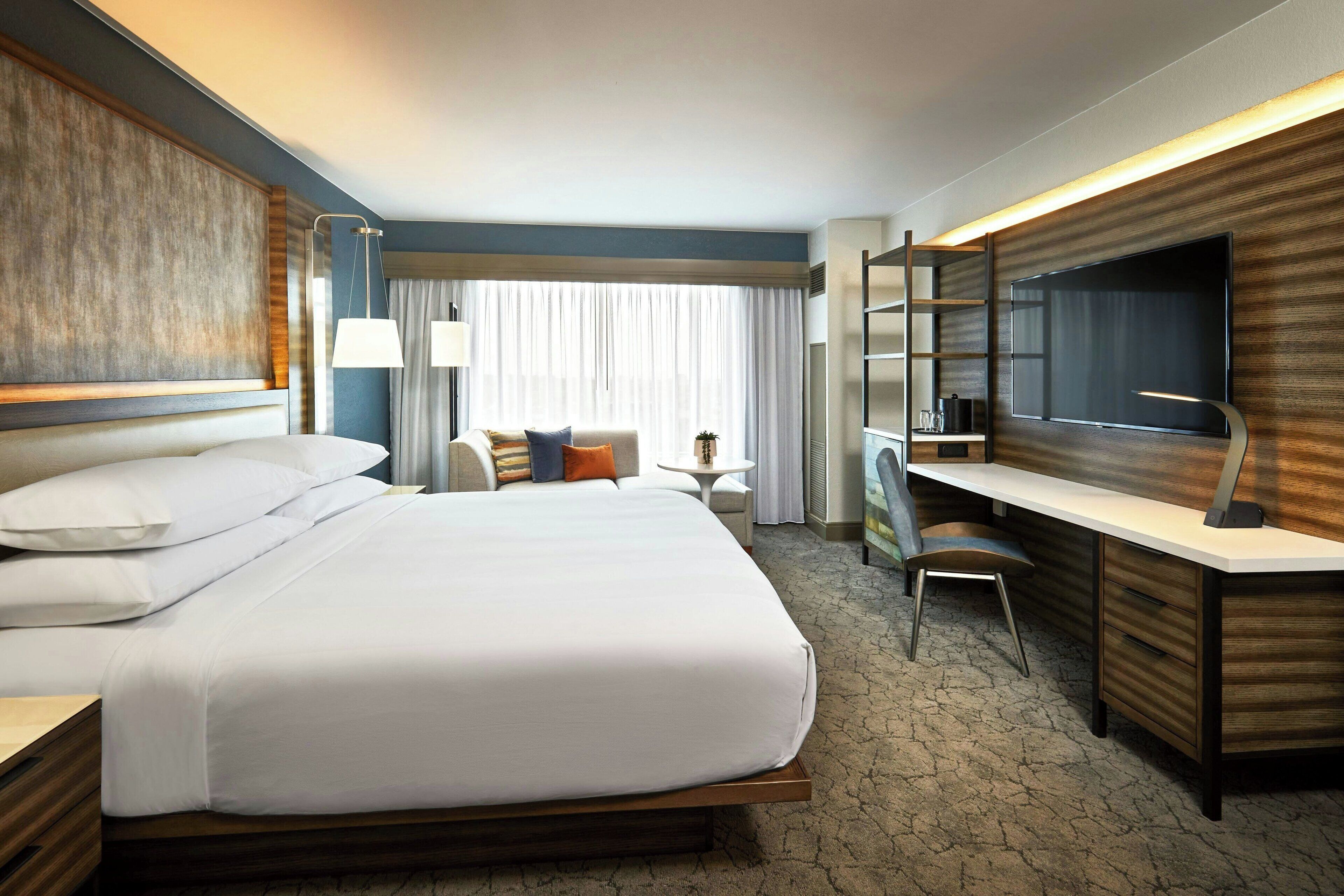 hypo-allergenic bedding, pillow-top beds, desk, iron/ironing board