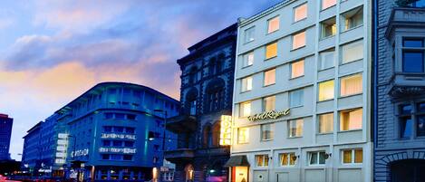 Front of property – evening/night