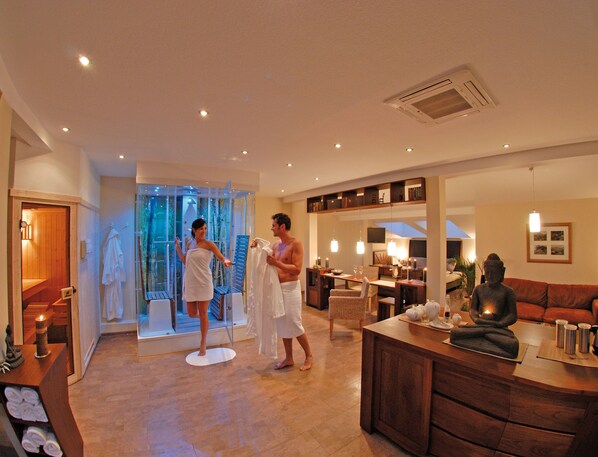 Couples treatment room(s), sauna, body treatments, aromatherapy