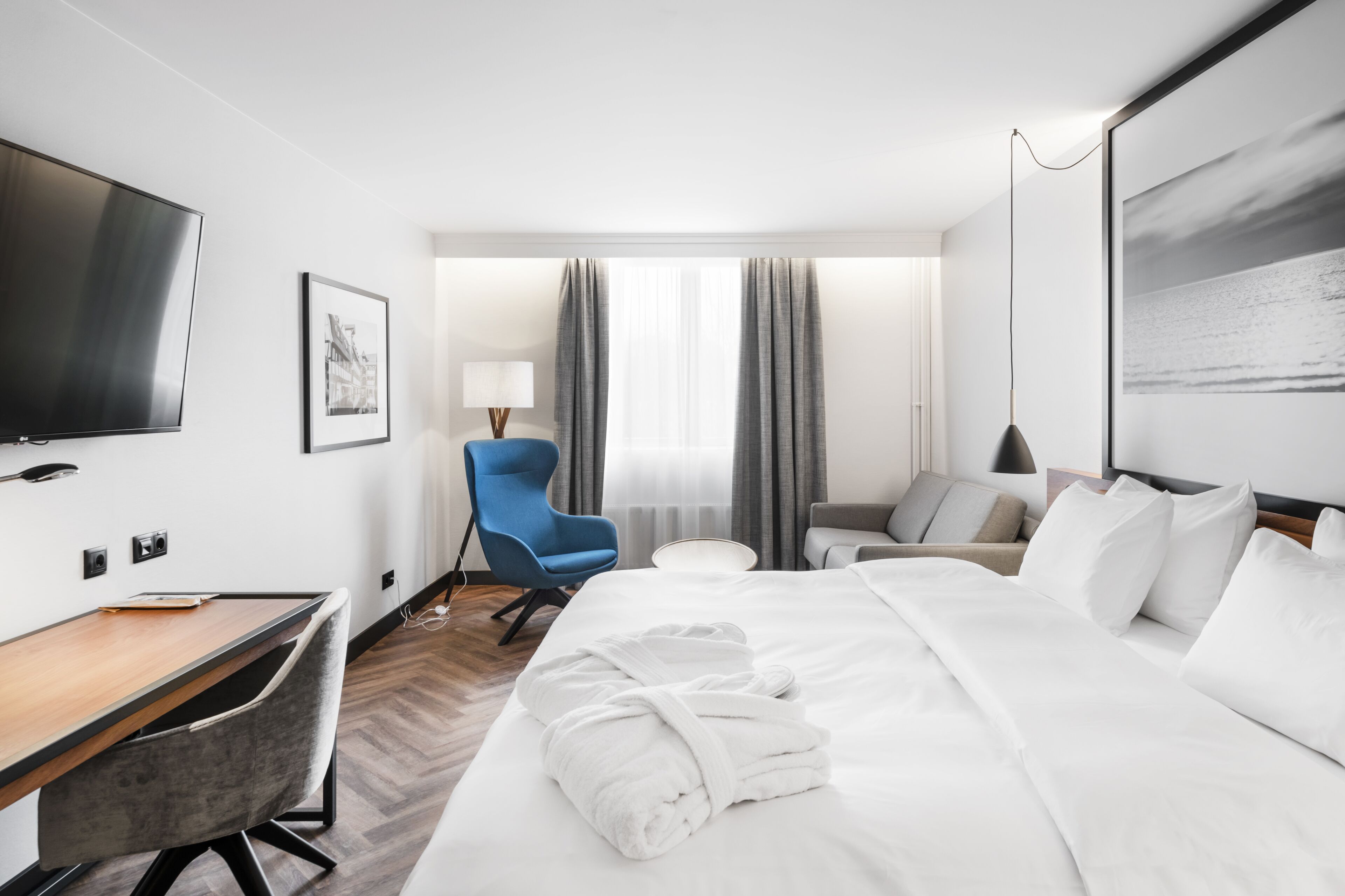 privilege, room, 1 king bed with sofa bed | 1 bedroom, in-room safe, desk, laptop workspace