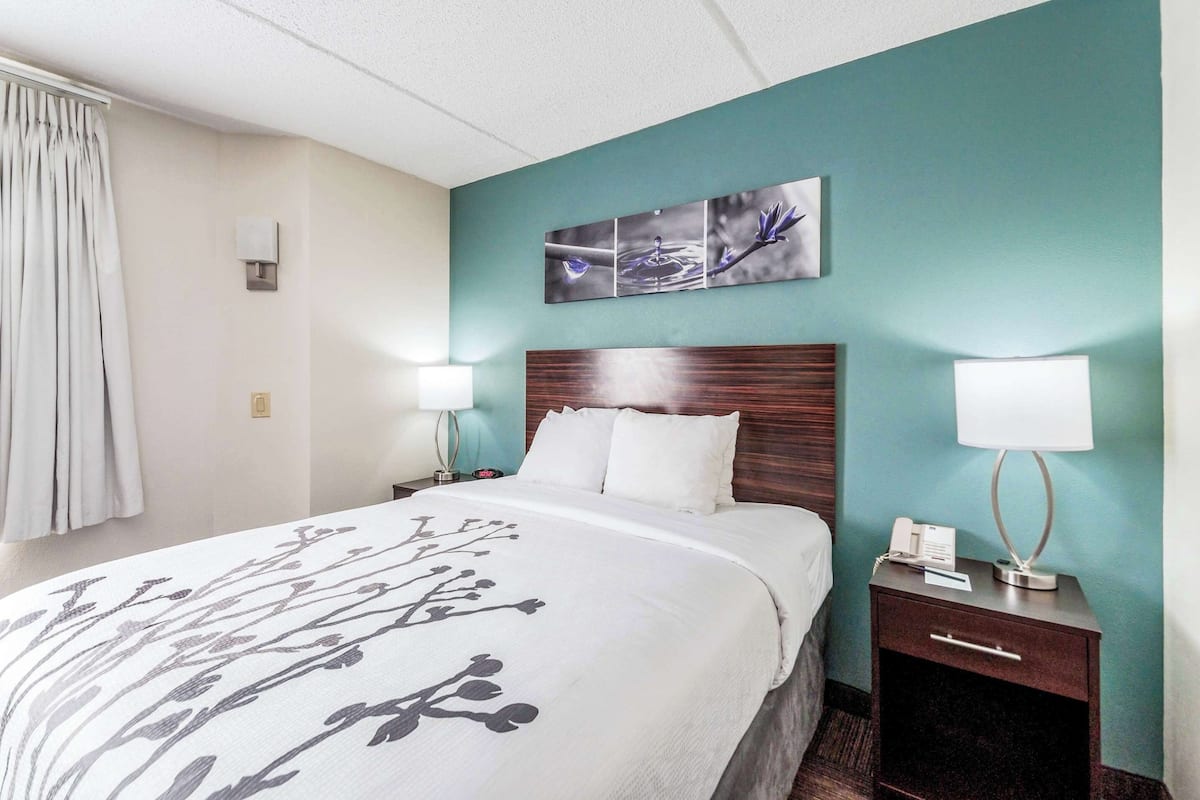 Room, 1 Queen Bed, Accessible, Non Smoking | In-room safe, desk, laptop workspace, blackout drapes
