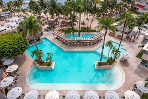 2 outdoor pools, free pool cabanas, pool umbrellas