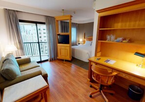 Minibar, in-room safe, desk, blackout curtains
