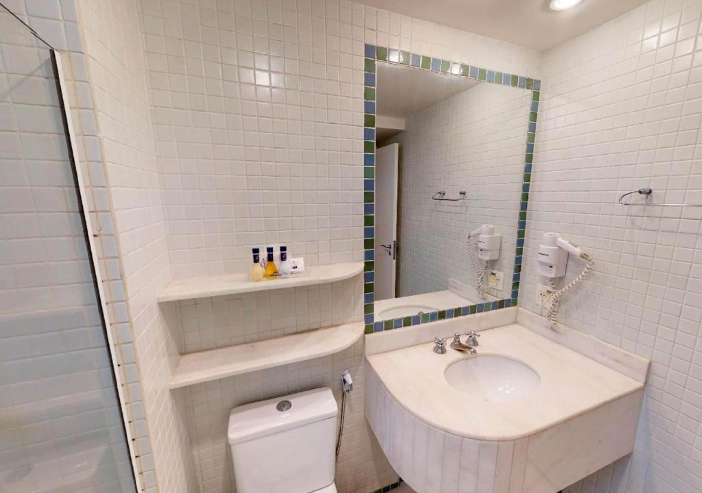 free toiletries, hair dryer, towels