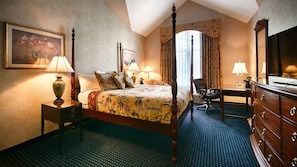 Executive-Zimmer, 1 Queen-Bett, Nichtraucher, Kühlschrank und Mikrowelle (Four Poster Bed) | Zimmersafe, Schreibtisch, laptopgeeigneter Arbeitsplatz